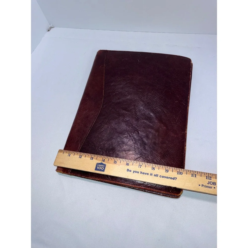 Giorgio Bernini Brown Genuine Leather Portfolio Document Organizer Padfolio